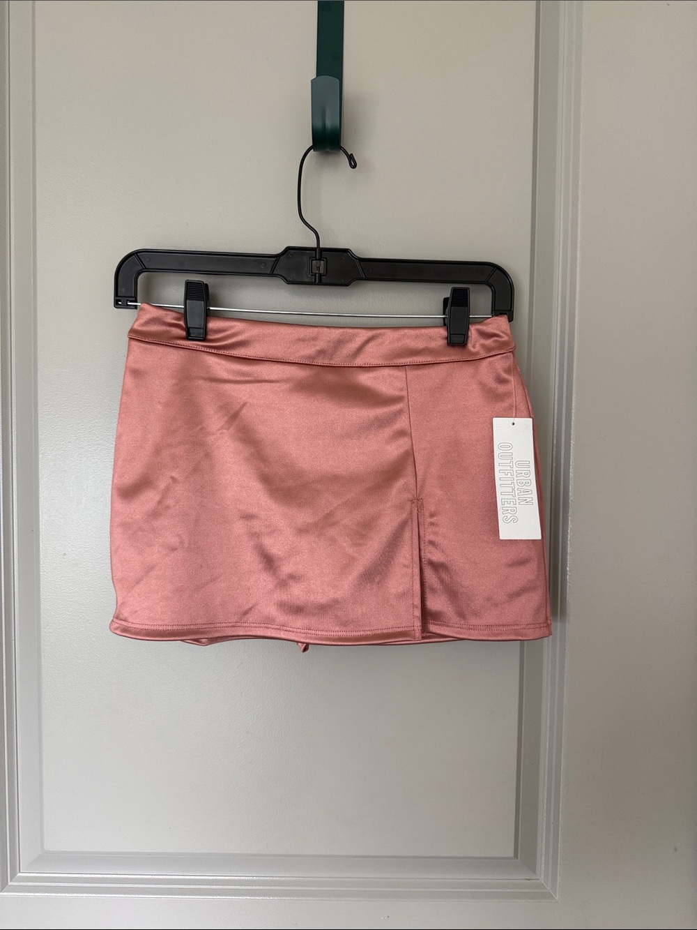 SIZE S NWT Urban Outfitters Rose Pink Satin Mini Skirt w Shorts